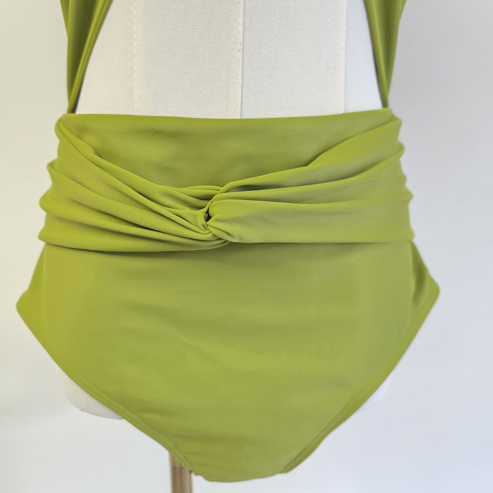 Andrea Iyamah Olive Twist Cutout One-Piece Swimsuit - Picture 2 of 5
